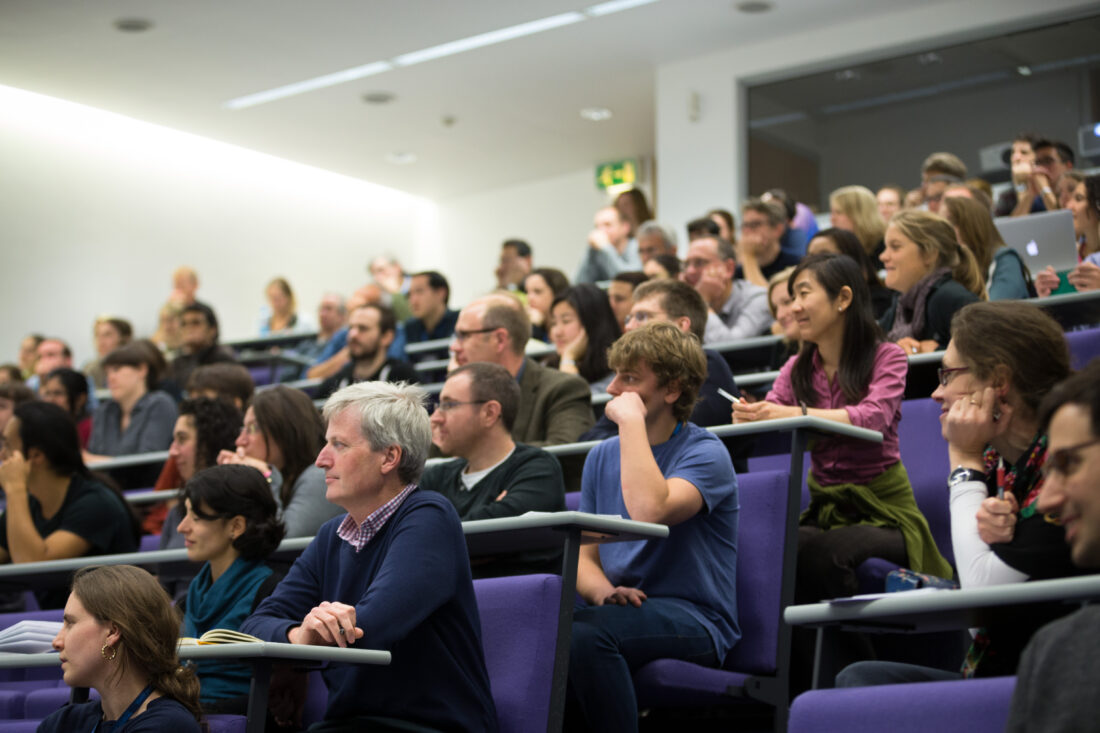 People look on at a seminar