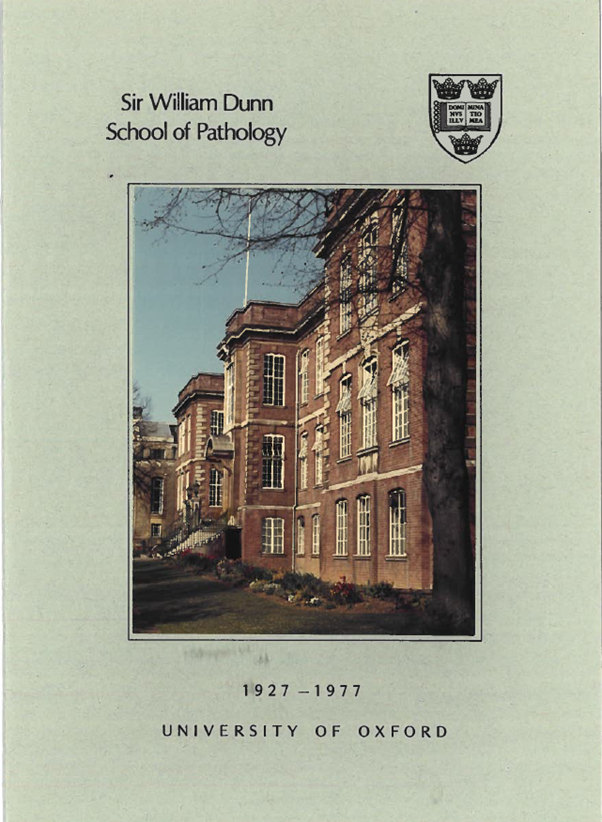 The front cover of the invitation to the Dunn School's 50th anniversary symposium 